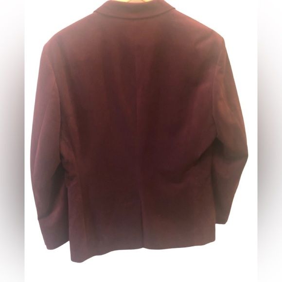 INC Mens Soft Holiday Burgundy Blazer Sport Coat Sz. M 2 Button Modern Tailored - Picture 4 of 11